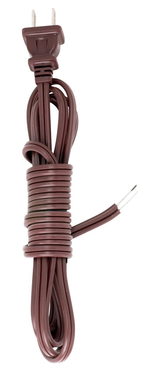 SATCO/NUVO 8 Foot Full Tinned Cord Sets18/2 SPT-2-105C Cord Sets-Molded Plug-Full Tinned Tips For Push-In Terminals-3/4 Inch Strip With 2 Inch Slit 36 Inch Hank (90-2046)