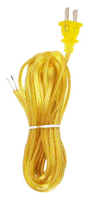 SATCO/NUVO 12 Foot Full Tinned Cord Sets18/2 SPT-2-105C Cord Sets-Molded Plug-Full Tinned Tips For Push-In Terminals-3/4 Inch Strip 2 Inch Slit 72 Inch Hank (90-2047)
