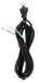 SATCO/NUVO 10 Foot 18/3 SVT 105C Heavy Duty Cord Set Black Finish 100 Carton 3 Prong Molded Plug Stripped And Slit (90-2086)