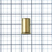 SATCO/NUVO Solid Brass Spacer 7/16 Inch Hole 1-1/2 Inch Height 7/8 Inch Diameter 1 Inch Base Diameter Polished And Lacquered (90-2225)