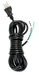 SATCO/NUVO 15 Foot 18/3 SVT 105C Heavy Duty Cord Set Black Finish 50 Carton 3 Prong Molded Plug Stripped And Slit 1/4 Inch Diameter (90-2243)