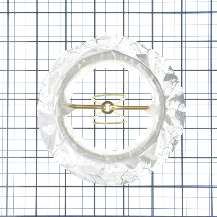 SATCO/NUVO Clip On Shade White Shantung 3 Inch Top 5 Inch Bottom 4-1/4 Inch Side (90-2360)