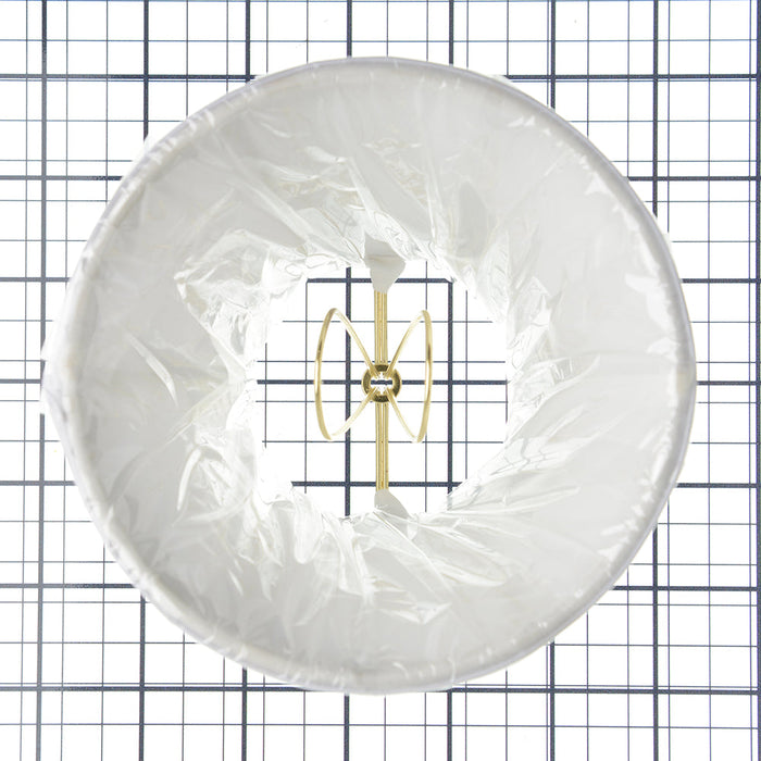 SATCO/NUVO Clip On Shade White Shantung 3 Inch Top 5 Inch Bottom 4-1/4 Inch Side (90-2360)