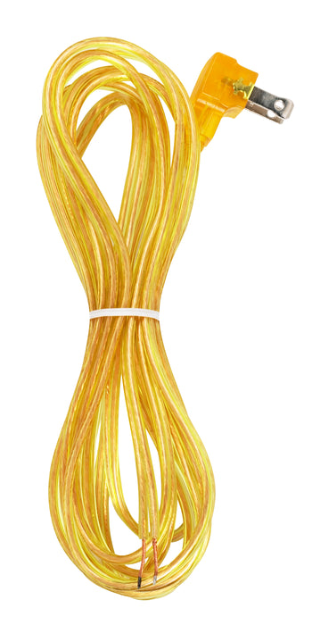 SATCO/NUVO 12 Foot 18/2 SPT-2 105C Flat Plug Cord Set White 72 Inch Hank 150 Carton Molded Plug Tinned Tips 3/4 Inch Strip With 2 Inch Slit (90-2390)