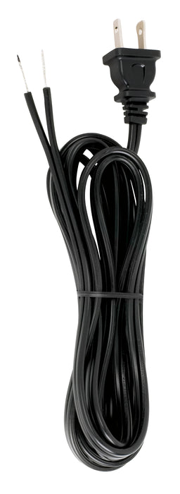 SATCO/NUVO 10 Foot Full Tinned Cord Sets18/2 SPT-2-105C Cord Sets-Molded Plug-Full Tinned Tips For Push-In Terminals-3/4 Inch Strip 2 Inch Slit 36 Inch Hank (90-2596)