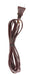 SATCO/NUVO 7 Foot 18/2 SPT-1 105C Cord Set Brown 36 Inch Hank 200 Carton Molded Polarized Plug Tinned Tips 3/4 Inch Strip With 2 Inch Slit (90-2598)