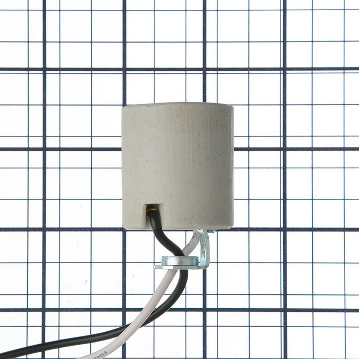 SATCO/NUVO Keyless Porcelain Socket With Hickey 24 Inch Leads Unglazed 660W 250V (90-759)