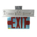 Exitronix LED Edge-Lit Exit Sign Single Face Recessed Mount Sealed Lead Acid Battery Red Letters/Mirror Panel Universal Chevrons White Finish (902E-R-WB-RM-WH)