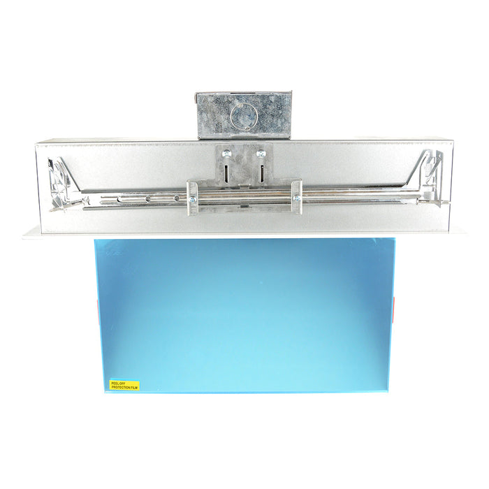 Exitronix LED Edge-Lit Exit Sign Single Face Recessed Mount Sealed Lead Acid Battery Red Letters/Mirror Panel Universal Chevrons White Finish (902E-R-WB-RM-WH)