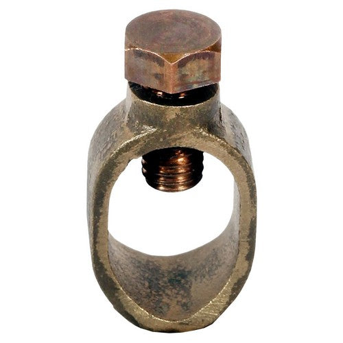 MORRIS 1 Inch Bronze Ground Rod Clamp Copper Bolt (90535)