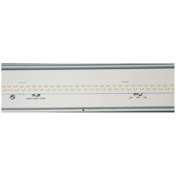 Sunlite LFX/VTS/4'/MW/3SCT/BLS Vapor Proof LED Fixture Wattage/CCT Selectable 25W/38W/50W 3500K/4000K/5000K 120-277V 0-10V Dimming Bi-Level Motion Sensor (90748-SU)