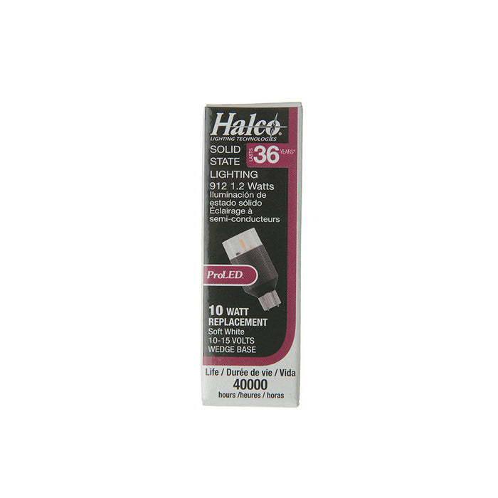 Halco 912/1WW/LED2 ProLED 1.2W LED 3000K 82 CRI Wedge Base Bulb (81102)