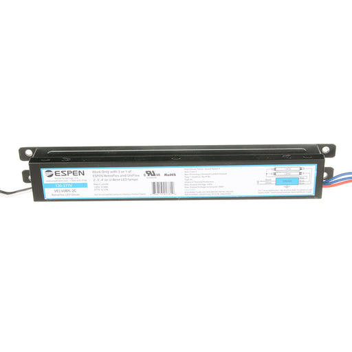 Espen LED Driver For Retroflex Family Constant Current Parallel 120-277V Input Voltage Non-Dimming 2-Lamp LED (VEL50BN-2C)