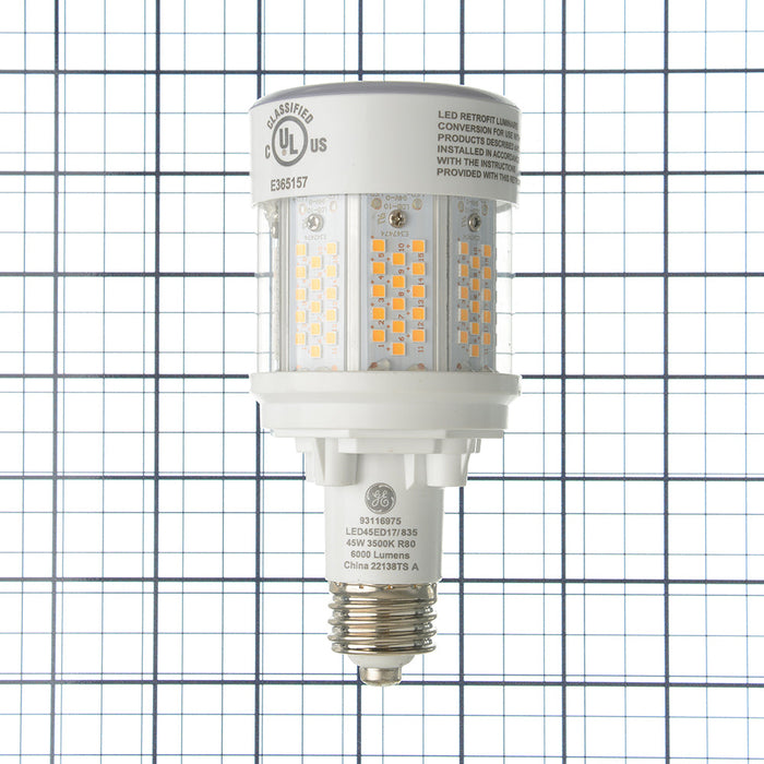 GE LED45ED17/835 LED HID Type B ED17 Lamps 45W 6000Lm 120-277V 3500K 80 CRI (93116975)