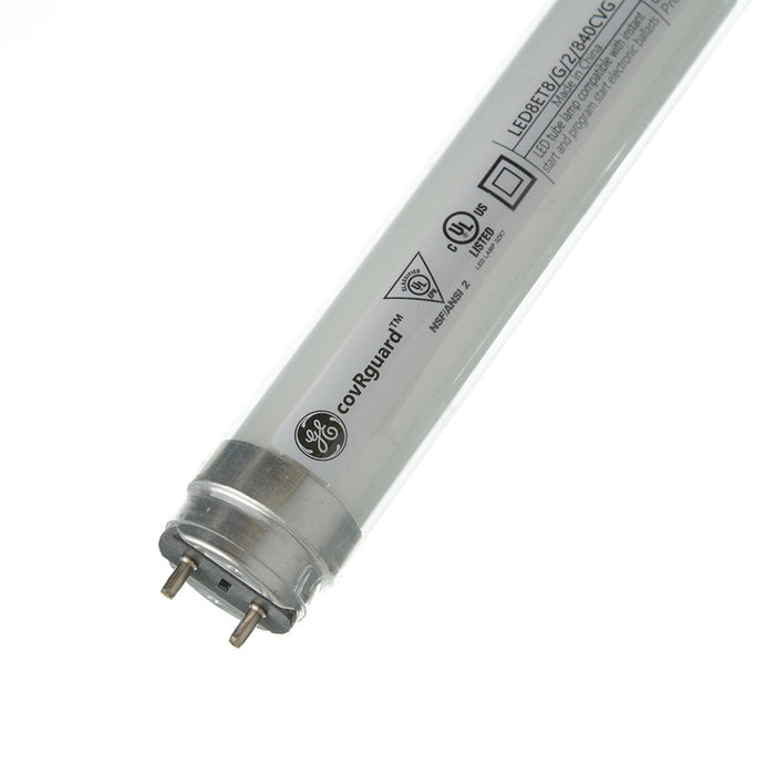 GE LED8ET8/G/2/840CVG 2 Foot Integrated LED Tubes UL Type A 9.5W 1300Lm 4000K 80 CRI (93135656G)