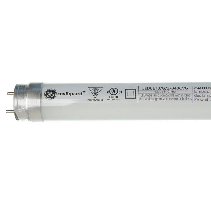 GE LED8ET8/G/2/840CVG 2 Foot Integrated LED Tubes UL Type A 9.5W 1300Lm 4000K 80 CRI (93135656G)