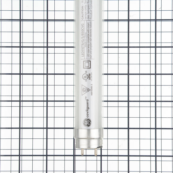 GE LED11ET8/G/3/850CVG 3 Foot Integrated LED Tubes UL Type A 11W 1500Lm 5000K 80 CRI (93135661G)