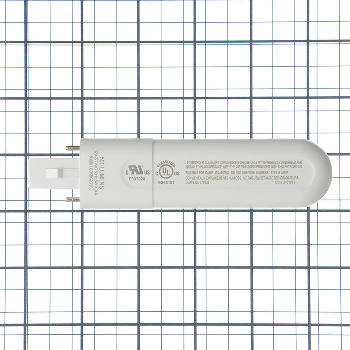 GE LED5BG23/830 5W LED Type B 2-Pin Plug-In Lamp 120-277V 500Lm 3000K 80 CRI G23 Base (93312471)