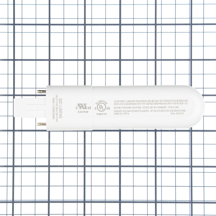 GE LED5BG23/840 5W LED Type B 2-Pin Plug-In Lamp 120-277V 500Lm 4000K 80 CRI G23 Base (93312483)