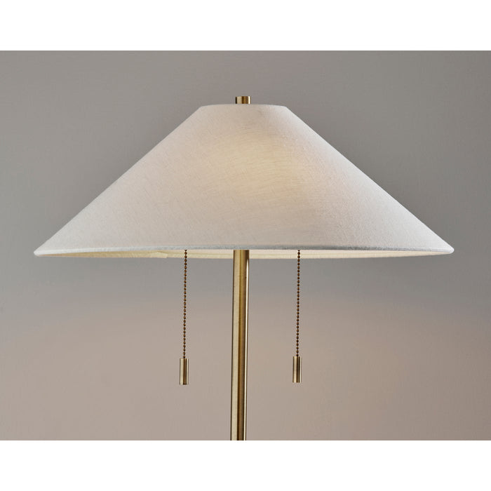 Adesso Claremont Floor Lamp Antique Brass (9401-21)