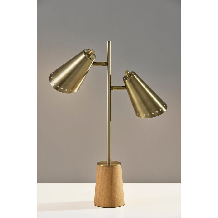 Adesso Josephine Desk Lamp Antique Brass (9410-21)