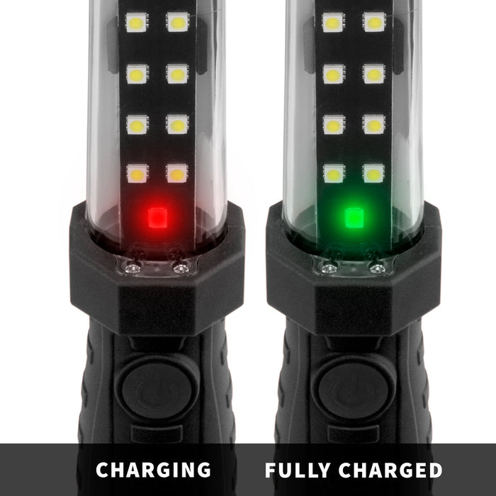 Nightstick Multi-Purpose Rechargeable Floodlight With Magnetic Hooks And Replaceable Lens-Black (NSR-2168B)