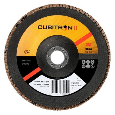 3M - 86715 Cubitron II Flap Disc 967A T27 5 Inch X 7/8 Inch 40 Plus Y-Weight (7000148196)