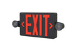 Halco EMG-EXC-BK-RG Emergence Series Thermoplastic LED Combination Exit/Emergency Field Selectable Red/Green Single/Double Face Universal Mounting Black (97122)