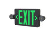 Halco EMG-EXC-BK-RG Emergence Series Thermoplastic LED Combination Exit/Emergency Field Selectable Red/Green Single/Double Face Universal Mounting Black (97122)