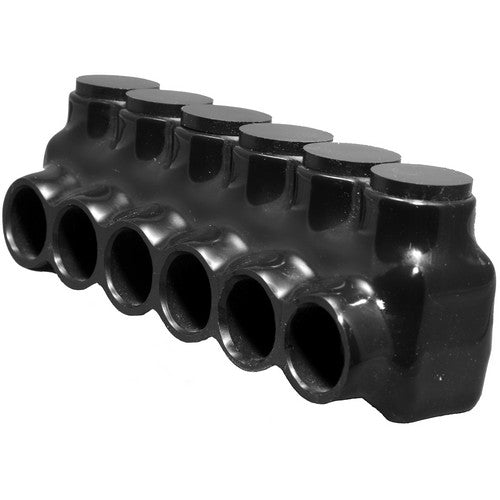MORRIS #2- 6 Black Insulated Connector Single (97522)