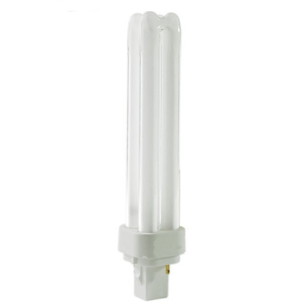 GE F26DBX/841/ECO 26W T4 Quad Tube Compact Fluorescent 4100K 80 CRI Bi-Pin G24D-3 Plug-In Base Bulb (97609)