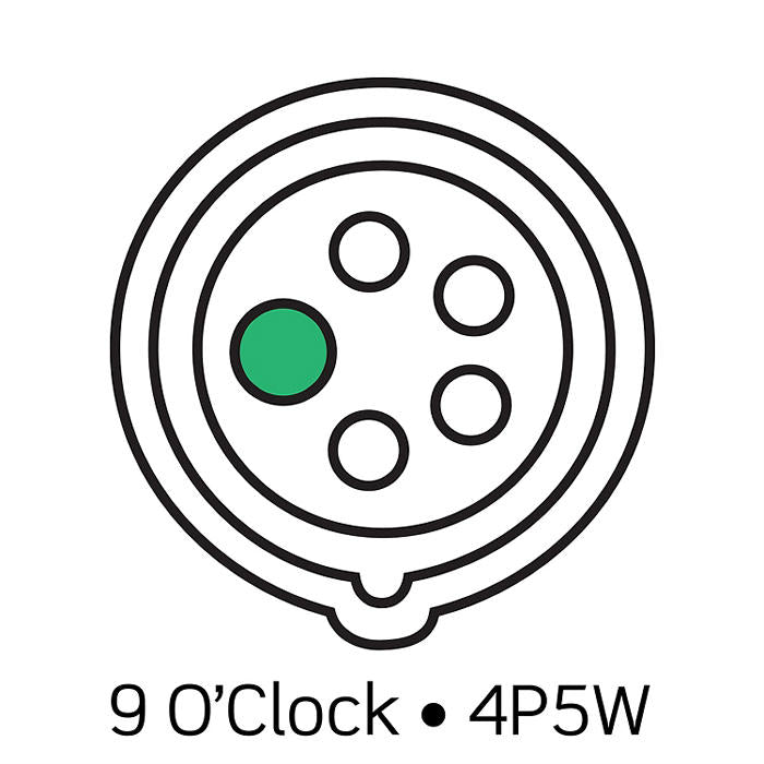 Leviton 16/20 Amp 120/208V 3-Phase 4-Pole 5-Wire LEV Series American-Rated Pin And Sleeve Receptacle Industrial Grade Watertight Blue (520R9WLEV)