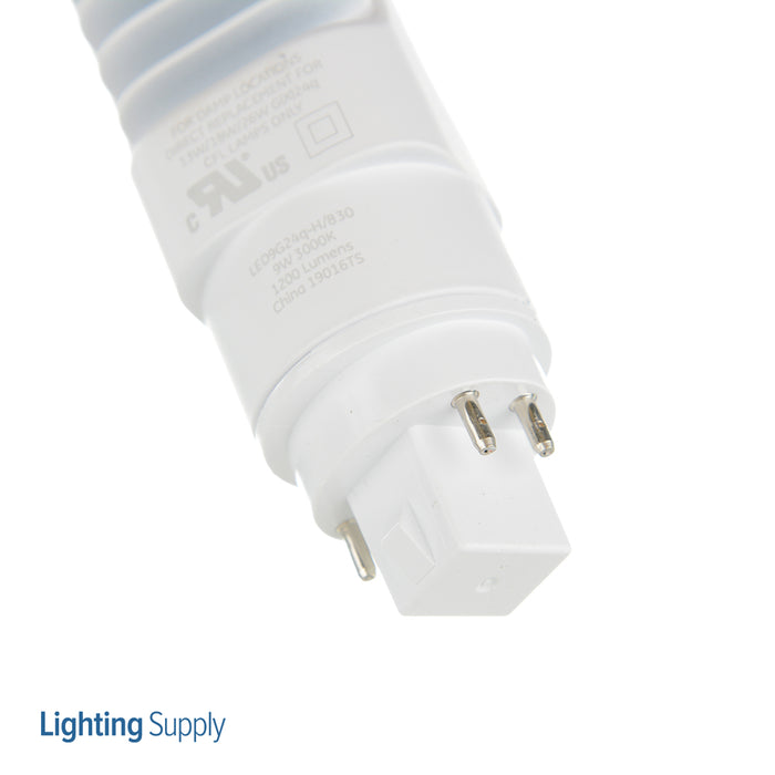 GE LED9G24Q-H/830 9W LED Replacement For Compact Fluorescent Horizontal (33997)