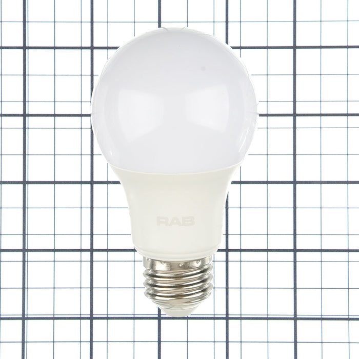 RAB LED Bulb A19 10W 60W Equivalent 840Lm E26 80 CRI 5000K Dimmable (A19-10-E26-850-DIM)