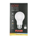 RAB LED Filament Lamp A19 9W 60W Equivalent 810Lm 3000K E26 Base 90 CRI Dimmable Frosted (A19-9-E26-930-F-F)