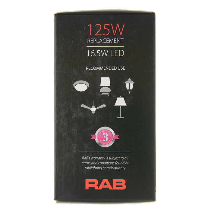 RAB A21 16.5W 125W Equivalent 2250Lm E26 80 CRI 4000K Non-Dimmable (A21-16.5-E26-840-ND)