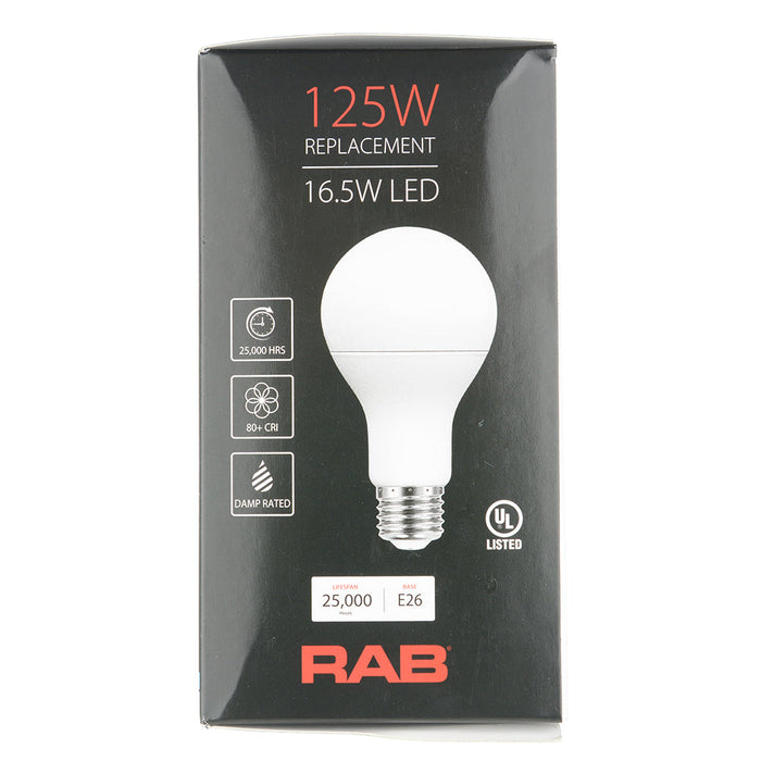 RAB A21 16.5W 125W Equivalent 2250Lm E26 80 CRI 4000K Non-Dimmable (A21-16.5-E26-840-ND)