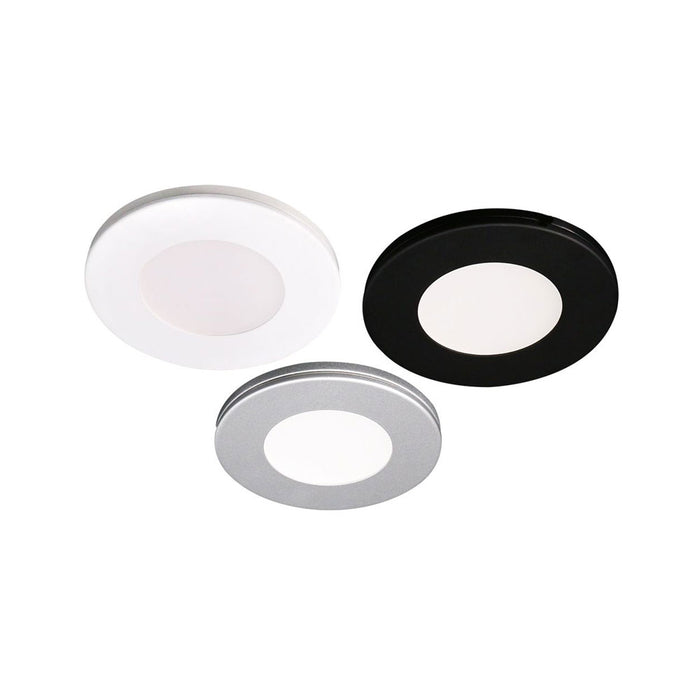 Lotus LED Lights Puck Light 3 Inch LED 2.2W 24V Dimmable 4000K 170Lm White Black And Brushed Nickel Trims 90 CRI (AD-107T-4K-24V)