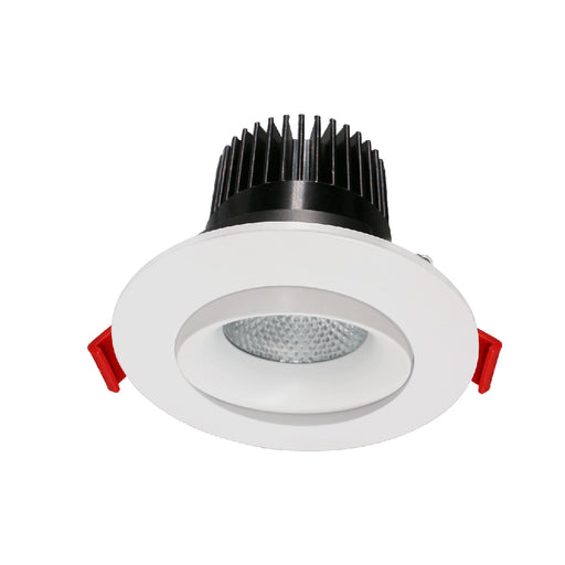 Lotus LED Lights 3.5 Inch Round Venus Adjustable 12W LED White Trim Dim To Warm 3000K-1800K 38 Degree Air-Tight 90 CRI (AD-35-S12W-DTW-WH-REY)