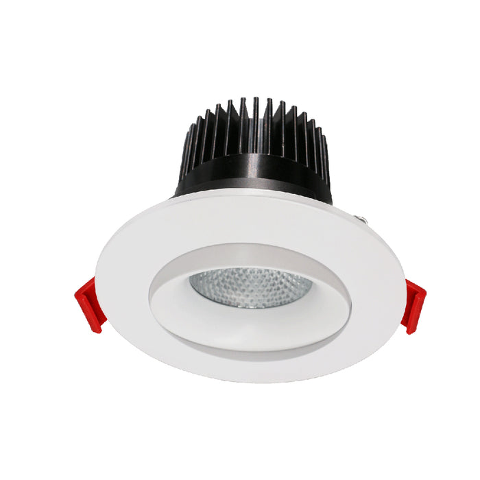 Lotus LED Lights 3.5 Inch Round Venus Adjustable 12W LED White Trim Dim To Warm 3000K-1800K 38 Degree Air-Tight 90 CRI (AD-35-S12W-DTW-WH-REY)