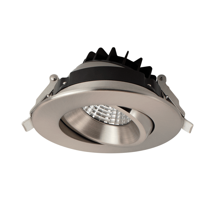 Lotus LED Lights 4 Inch Venus Adjustable 12W LED Brushed Nickel CCT Selectable 2700K/3000K/3500K/4000K/5000K 38 Degree Beam (AD-LED-4-S12W-5CCT-BN-LREY)