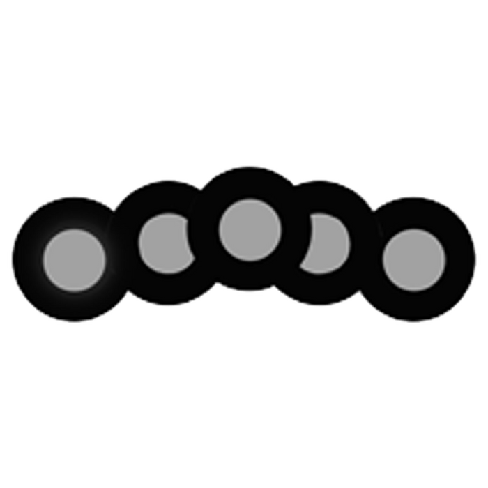 Lotus LED Lights LED Mini Puck Black 1 Inch Regressed 12V 2W 4000K 90 CRI No Connectors 5-Pack (5P-AD108R-4K-BK)
