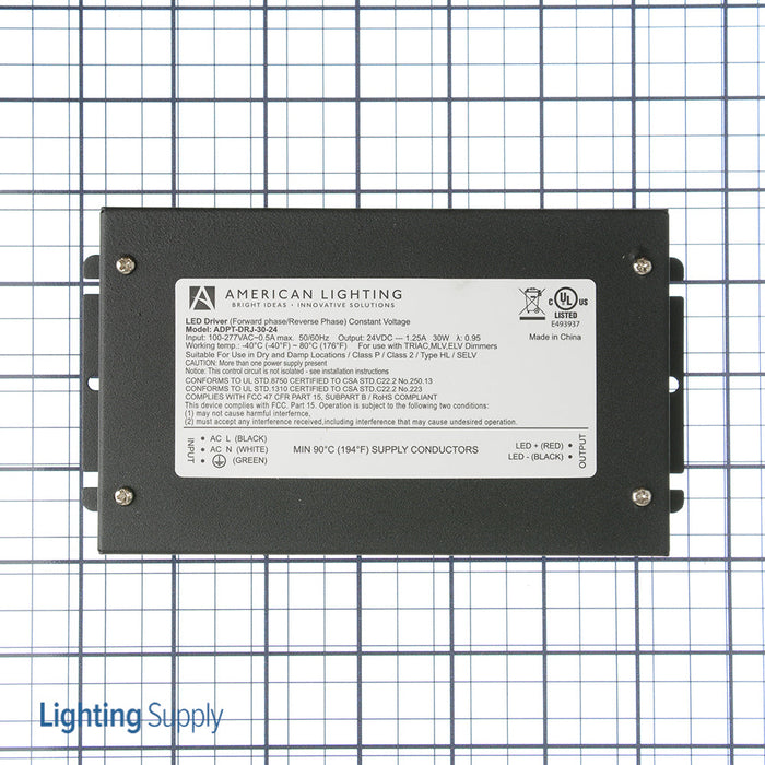 American Lighting 24VDC 30W Phase Cut Constant Voltage Driver With Junction 3/8 (ADPT-DRJ-30-24)