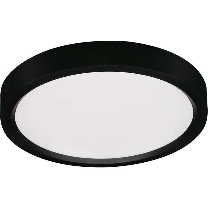Lotus LED Lights 12 Inch Round Surface Mount Black Edgelit Disk LED 22W CCT Selectable 2700K/3000K/3500K/4000K/5000K 1400Lm 90 CRI (ADS12R9-5CCT-BK)