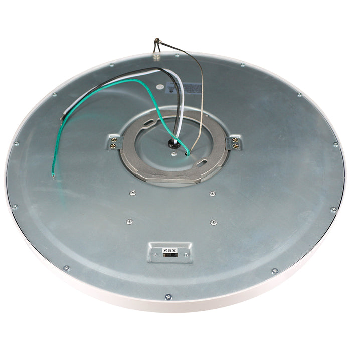 Lotus LED Lights 15 Inch Round Surface Mount White Edgelit Disk LED 30W CCT Selectable 3000K/4000K/5000K 2000Lm Wet Location 90 CRI (ADS15R-3CCT-WH)