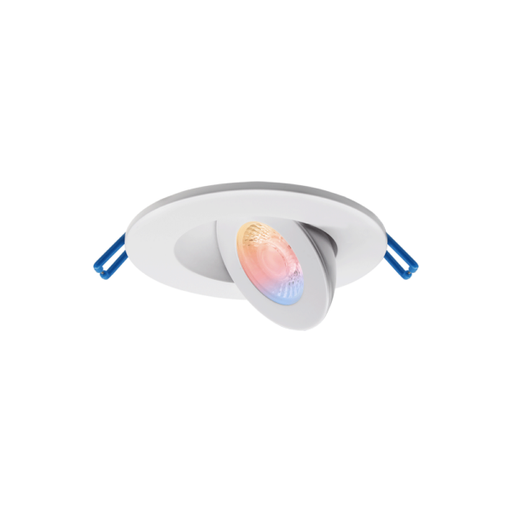 Lotus LED Lights 2 Inch Round Floating Gimbal LED 5W RGB And Tunable White Smart WiFi Plus Bluetooth White Air Tight (ADS2FGSTRGBCW-WH)