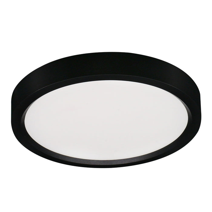 Lotus LED Lights 7 Inch Round Surface Mount Black Edgelit Disk LED 15W 120-277V CCT Selectable 2700K/3000K/3500K/4000K/5000K 900Lm 90 CRI (ADS7R9-5CCT-D-BK)