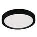 Lotus LED Lights 7 Inch Round Surface Mount Black Edgelit Disk LED 15W 120-277V CCT Selectable 2700K/3000K/3500K/4000K/5000K 900Lm 90 CRI (ADS7R9-5CCT-D-BK)