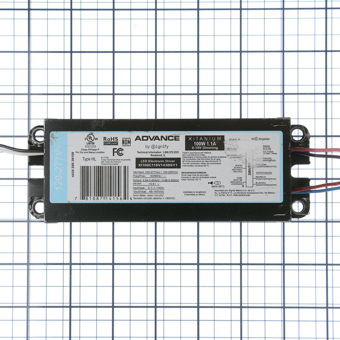 Advance XI100C110V143BSY1M Xitanium LED Driver 100W 1.1A 48-143V Output Dimmable (#929000744613)