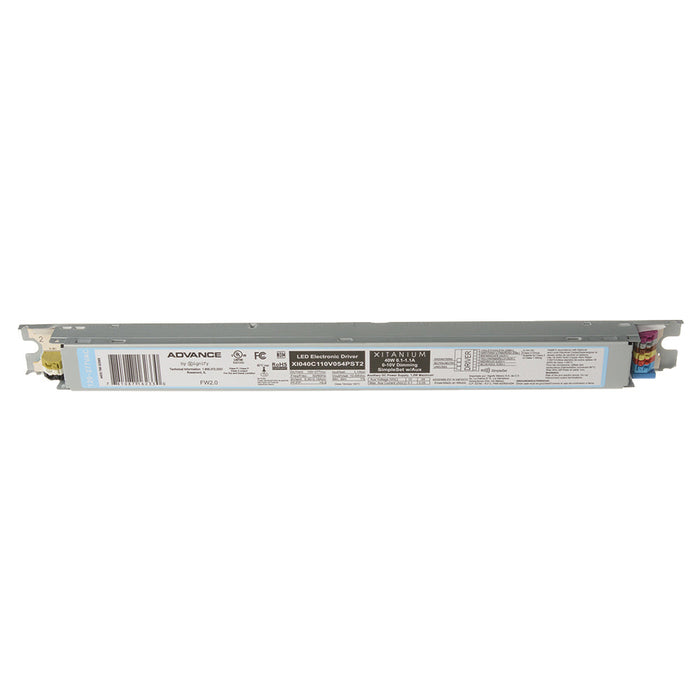 Advance XI040C110V054PST2M Xitanium Linear LED Driver 40W 0-10V Auxiliary 120-277V (#929001780613)